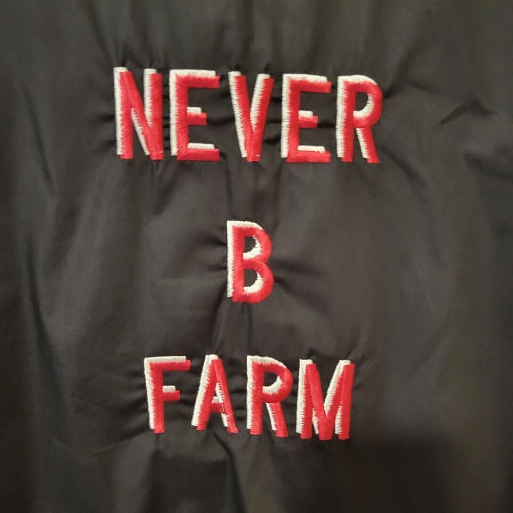 Vtg Y2K King Louie Pro Fit Streetwear Jacket Black Never B Farm Chest 42" USA - Picture 3 of 8